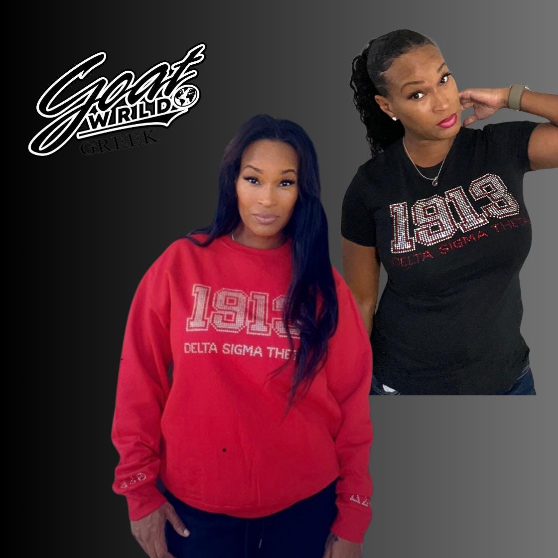1913 Delta Sigma Theta- Rhinestone Sweatshirt