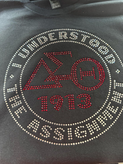 I Understood The Assignment- 2 color Rhinestone Sweatshirt