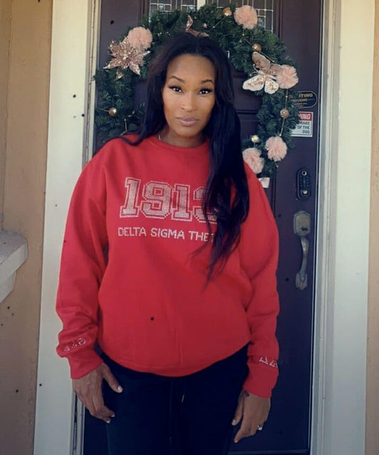 1913 Delta Sigma Theta- Rhinestone Sweatshirt