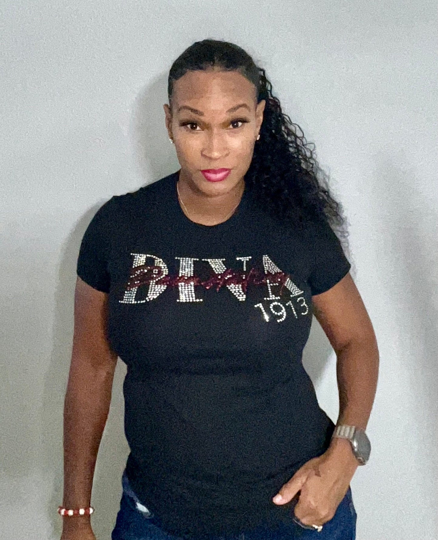 Devastating Diva-Rhinestone T-shirt  Check Size Chart Please