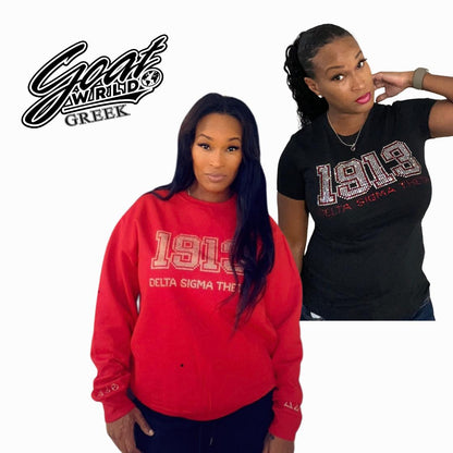 1913 Delta Sigma Theta- Rhinestone Sweatshirt